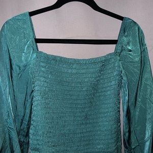 Smocked Balloon Sleeve Top